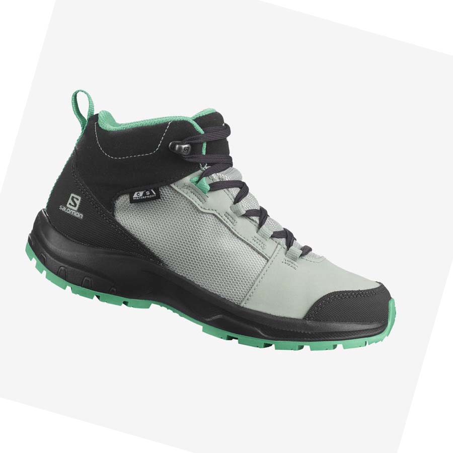 Salomon OUTWARD CLIMASALOMON™ WATERPROOF Túracipő Gyerek Menta | HU 3585CTV